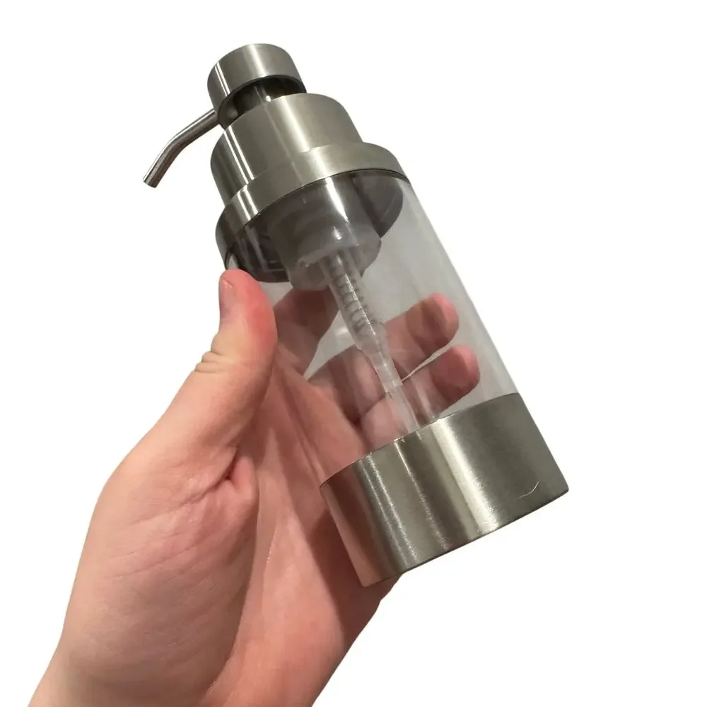 NEW in box foaming stainless steel/clear foaming soap dispenser